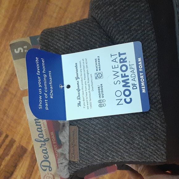 New Dearfoams mens James Woven Indoor/Outdoor Memory Foam Boot Slipper Small 7/8 - Picture 6 of 8